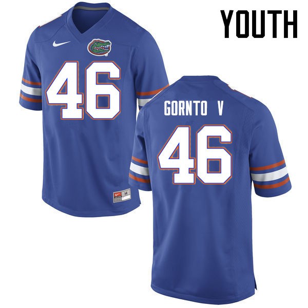 Florida Gators Youth #46 Harry Gornto V College Football Jerseys Blue